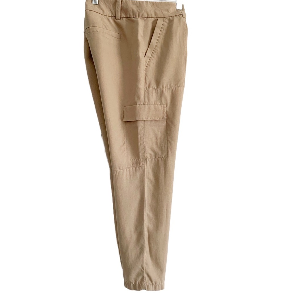 Ann Taylor Mid-Rise Cargo Pocket Draped Dress Crop Trouser Size 0P